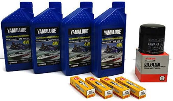 YAMAHA 1.8L HO SHO Oil Change Kit w/Filter FX-HO VXR VXS FZ-SHO FZR FZS 69J-13440-03-00 NGK Spark Plugs Maintenance Kit