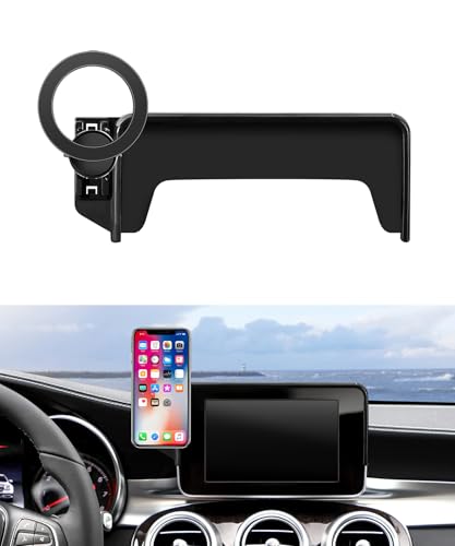 MaserWeller Car Phone Holder for 2016-2019 Mercedes Benz GLC / 2015-2018 Mercedes Benz C-Class Accessories 7-Inch Screen Fixed Clip, 360° Rotation Phone Mount Compatible with MagSafe,Cell Phone Holder
