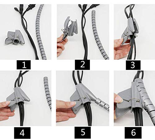 Basics Avvolgicavo A Spirale, Ideale Per Gestione Dei Cavi E Per Proteggere Icavi Dagli Animali Domestici, 10 M, Bianco - Foto 12