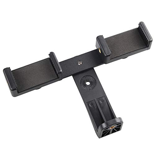 Adaptateur Universel EuAcesry Pour Smartphone - Support Réglable Pour Trépied/Monopode/Selfie Stick - Noir - 2 Pièces