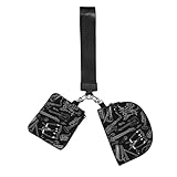 Hnnkloy Musikinstrumente Schwarz,Handgelenktasche für Outdoor-Sportarten, tragbare Geldbörse, Handgelenktasche mit abnehmbarem Schlüsselanhänger