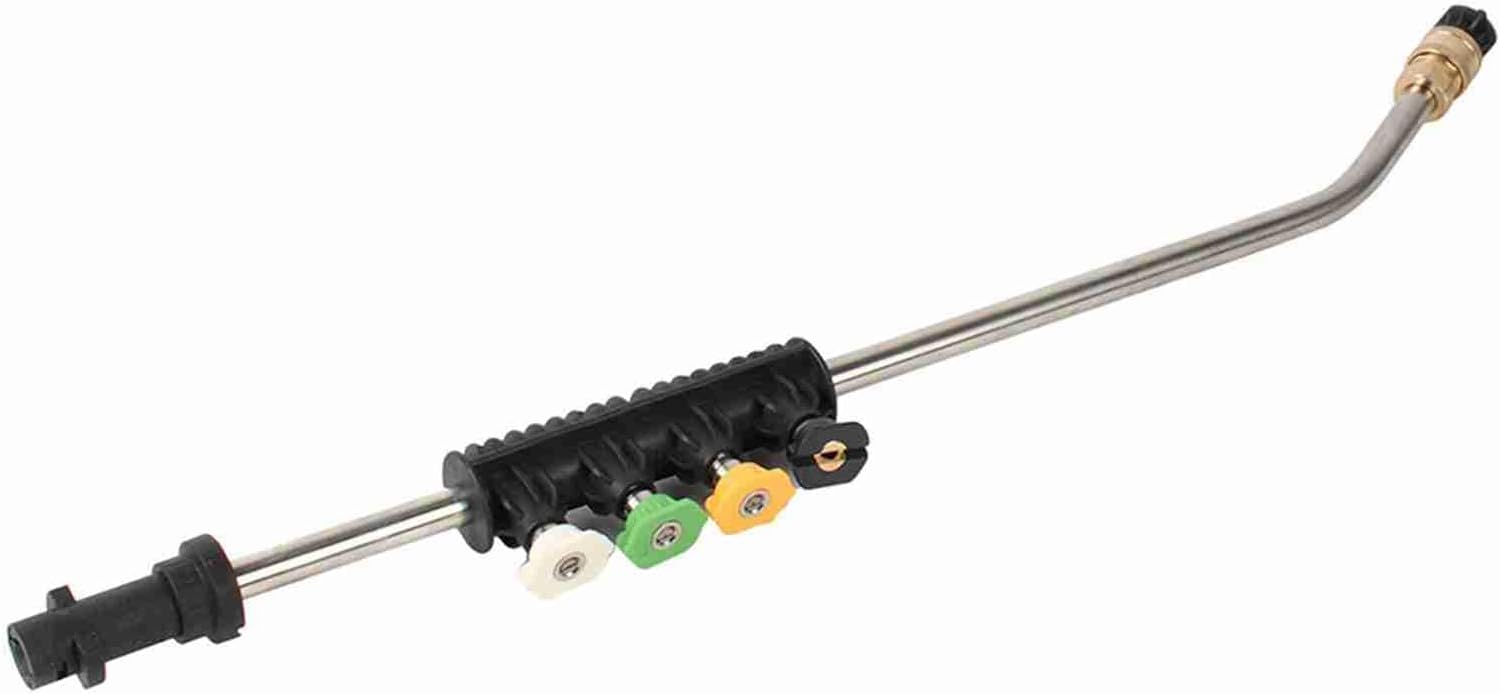 Fafeicy High Pressure Cleaner Jet Lance Wand with 5pcs Nozzle Tips, compatible with K1 K2 K3 K4 K5 K6, for Metal Surface Cleaning