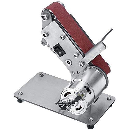 90°折りたたみベルトサンダー、300W電動ベルトサンダーDIY研磨機七つのスピード調整のミニベルトマシン