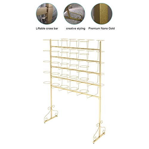 7-Tier Hats Display Rack,70 Hooks Retail Hat Holders Headwear Rack Cap Organizer,Standing Commercial Metal Hat Hanger Floor Standing Display Tower For Wig, Cap, Baseball Hat #TOP2