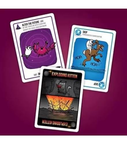 Image of Exploding Kittens Party Card Game Without Music for Family - Friend - Card Games for Adults | Teens & Kids 2-10 Players- Red