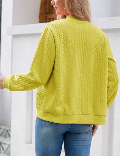 Image of WROLEM Zip Up Sweatshirts for Women Casual Outfits Cardigan Outerwear Trendy Winter Jackets Coat