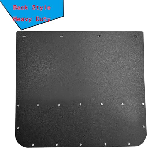Image of BST BSSP Pair Universal Mud Flaps w /Stainless Steel Plates for Semi-Truck Trailer Truck, 24x24 Splash Guard with Heavy Duty Mud Flap Weights Bottom Chrome for Peterbilt Kenworth Volvo (24in x 24in)