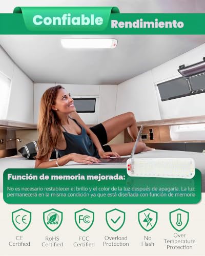 Iluminación interior de 12V para autocaravana con 150 LED de brillo regulable 4