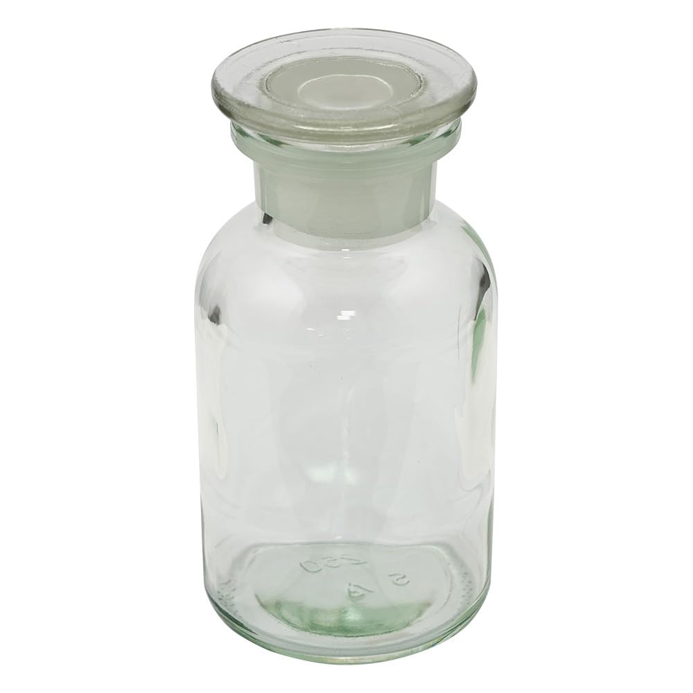柴田計器ガラス器具 試薬びん 広口 白 500ml×3と250ml×1 【公式通販】