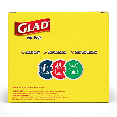 Image of Glad Eco-Friendly Dog Waste Bags - 24 Rolls of Unscented Bags, 360 Bags Total - Leak Proof and Strong for All Dogs