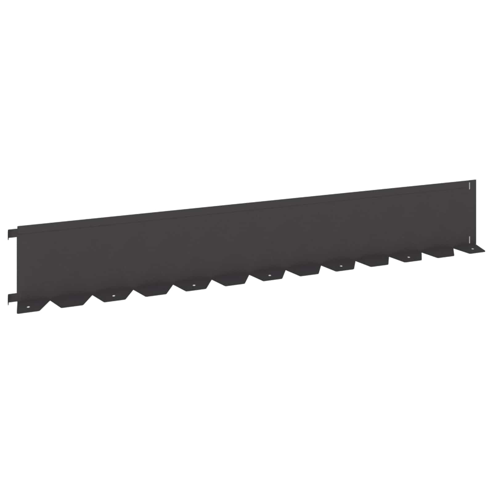 Gazonrand 10 szt. 102x15x4 cm stal czarna