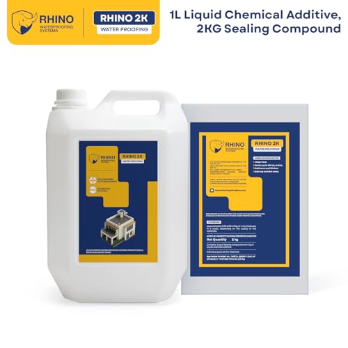 Image of Rhino 2K 2-Parts Flexible Acrylic Cementitous Waterproofing for Bathroom, Roofs, Basement Wall, Suitable for Concrete and Masonry waterproof