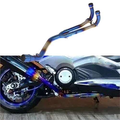 Tube de liaison avant échappement moto TMAX 500 turquoise pour un style unique