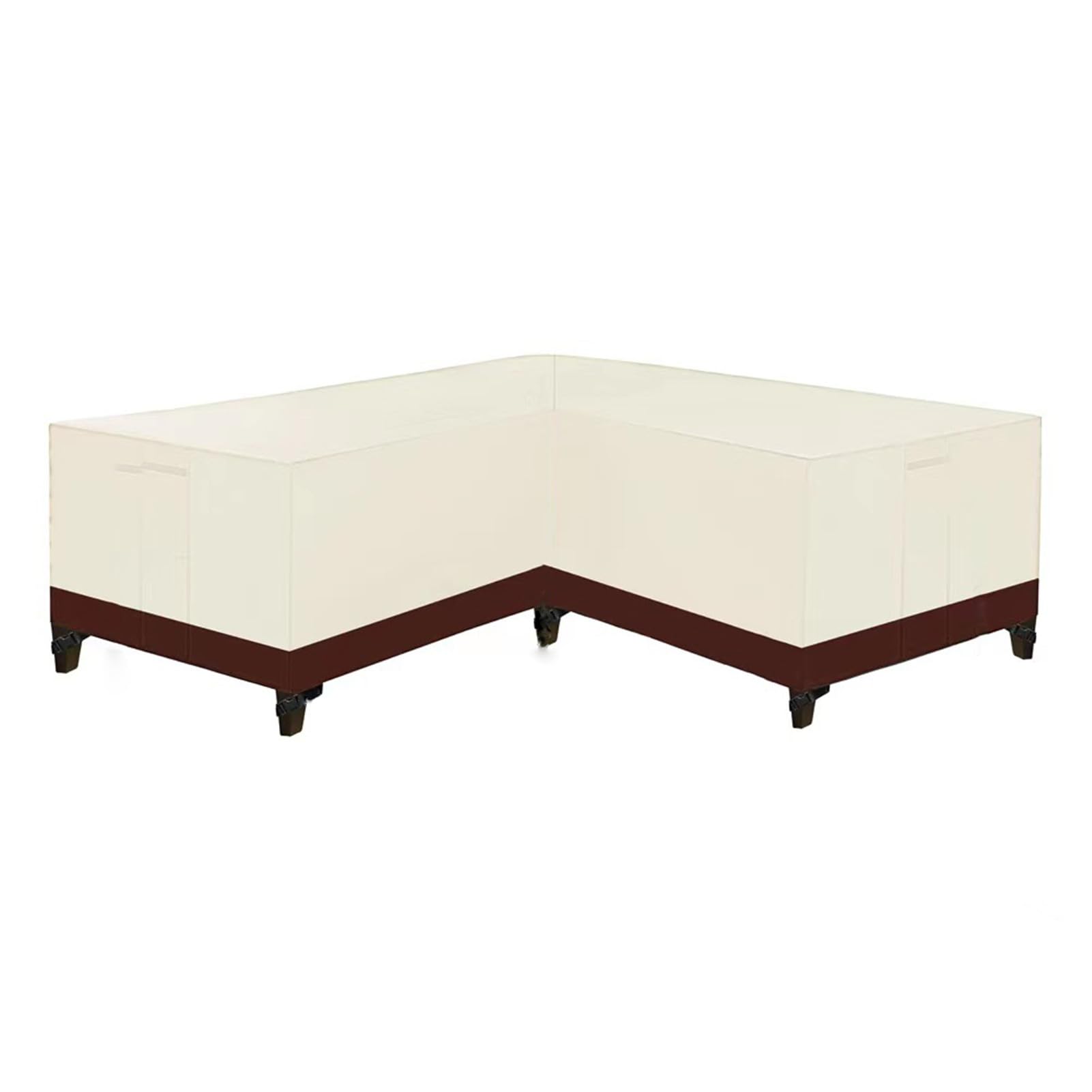 Funda Sofa Impermeable Exterior Forma L, Funda Protectoras Muebles Jardin, Cubierta Seccional para Muebles Cubierta, Funda para Muebles De Jardin Sofá Esquinero (250x250x100cm,Mi Ka)