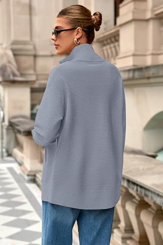 Image of PRETTYGARDEN Womens Long Sleeve Zip Up Ribbed Cardigan Sweaters