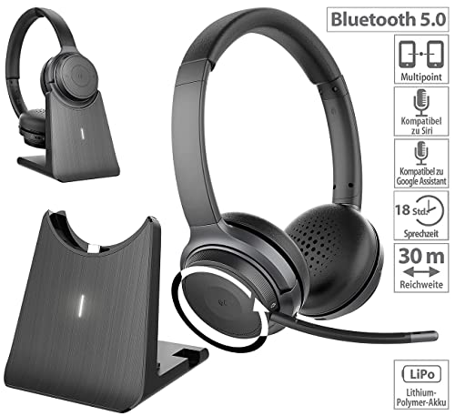 Profi-Stereo-Headset mit Bluetooth 5, 18-Std.-Akku, 30 m Reichweite – Bild 3