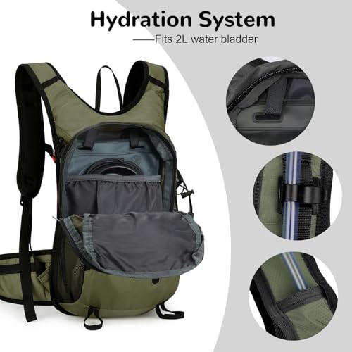 Outplea 15L Cycling Backpack with Helmet Buckle