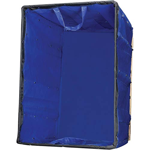 Carro industrial de cesta de vinilo, 16 bushels, azul miniatura 4