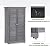 5.25ft Hx2.85ft L Outdoor Wooden Storage Sheds, Polibi Fir Wood Tool Organizer, Patio Storage Cabinet with Double Lockable Doors, 3-Tier Shelves and Waterproof Asphalt Roof for Garden Backyard