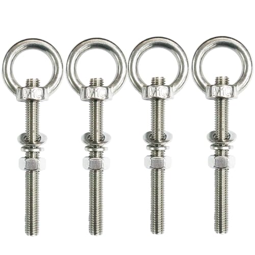 Boulons à œil M10 x 100 mm avec écrou anneau de levage acier robuste