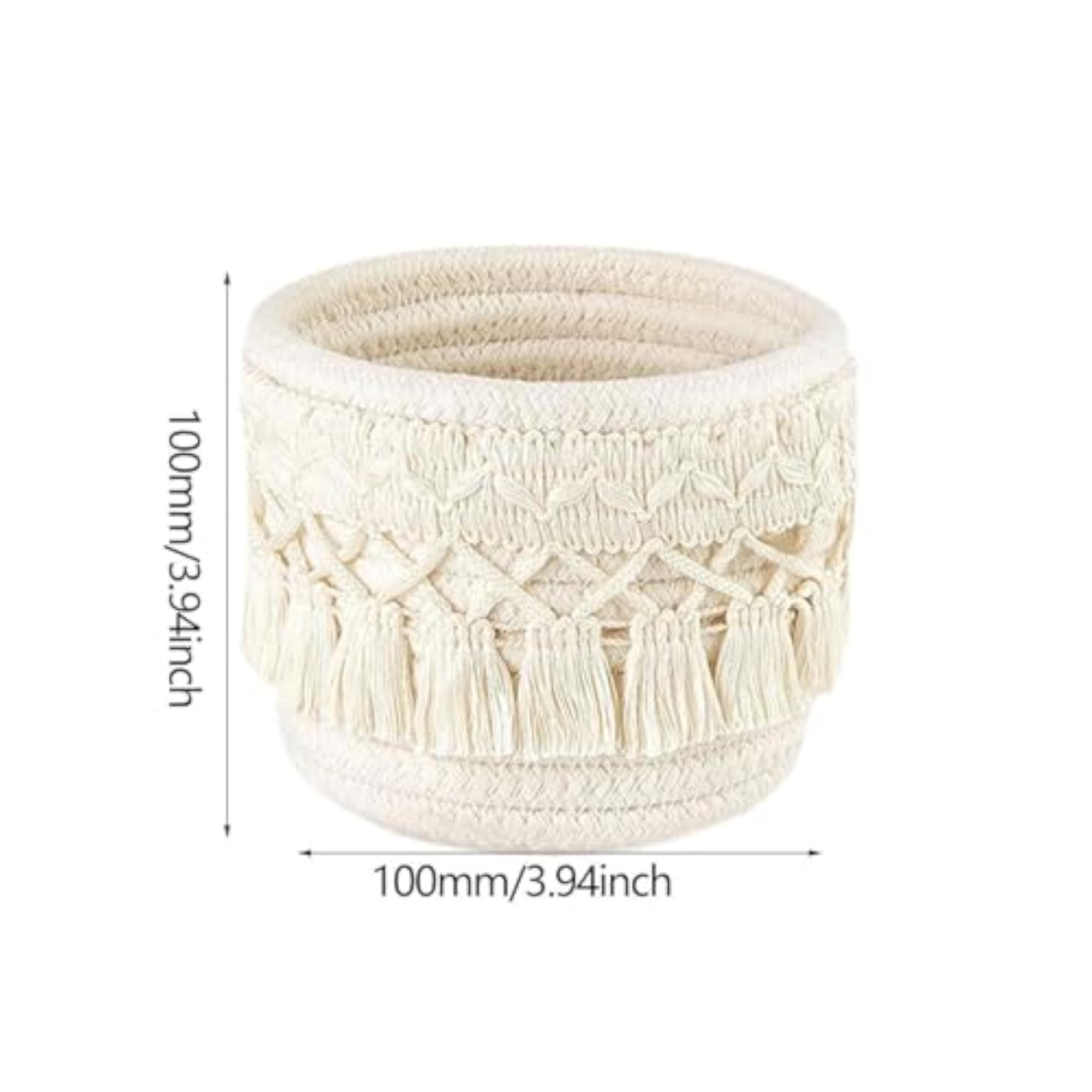 Woven Rope Basket Cosmetic Display Case