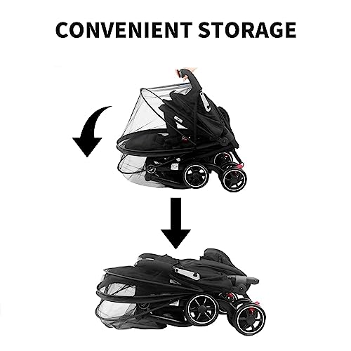 Mosquito Net for Stroller,Encrypted Stroller Mosquito Net Full Cover with Double Zipper,Breathable & Foldable Netting for Baby Cover(Black)