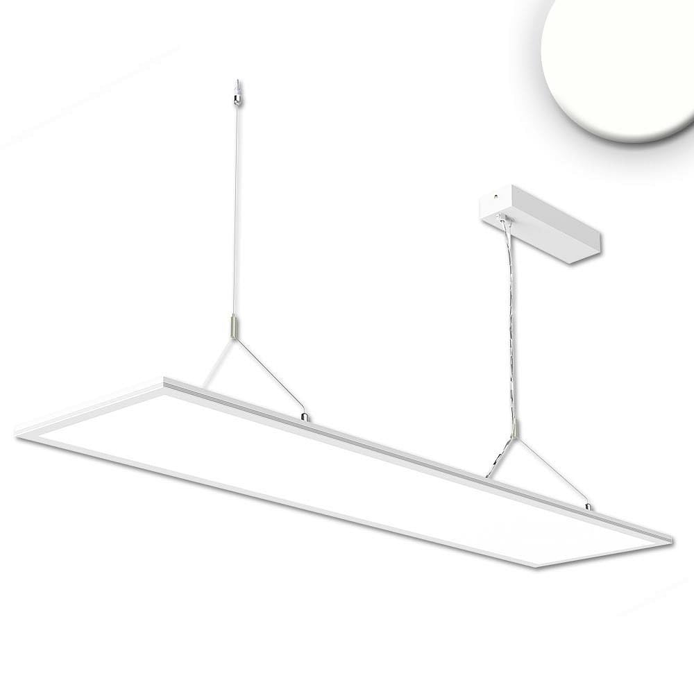 LED Büro Hänge-/ Pendelleuchte Panel Up+Down, 20+20W, 30x120cm, weiß, UGR19, 4000K, dimmbar, eckig