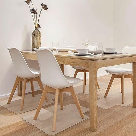 透明 PVC デスクチェアマット 木製フロア用 ラージサイズ 120 x 150 cm 頑丈 1.5mm 厚 カスタムラグ クッショ