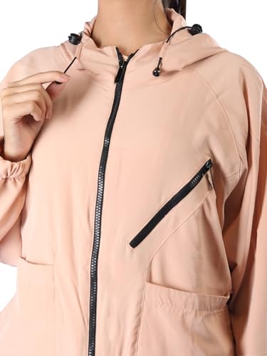 Image of CHKOKKO Sunscreen Jacket for Women Hooded Zipper Sports Jacket | UV Protection | Sun Protective | Lightweight Water Resistant | Riding Biker | Outdoor Travel Gym Running