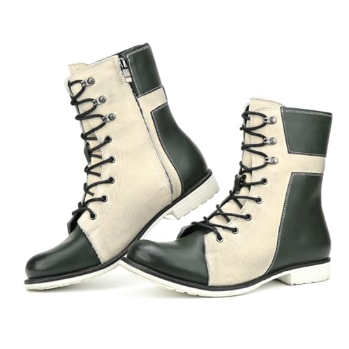 Men's Motorcycle Boots Casual Dress Retro Lace-up Boots for Men Riding Boots2