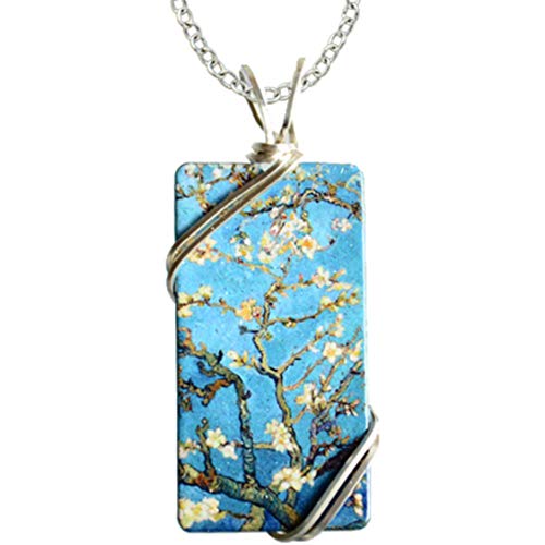 d'ears Van Gogh's Almond Blossoms Wired Necklace Stainless Steel 18