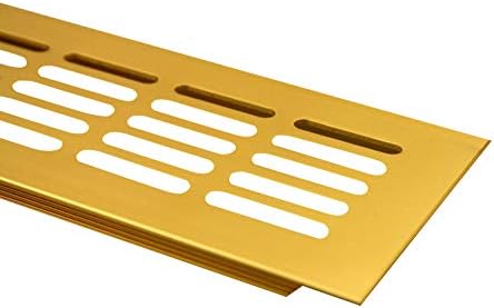 Air vent Web plate Ventilation from Aluminum 80mm x 300mm in Various Colours - Gold anodised - F3, Anodised Gold - F3