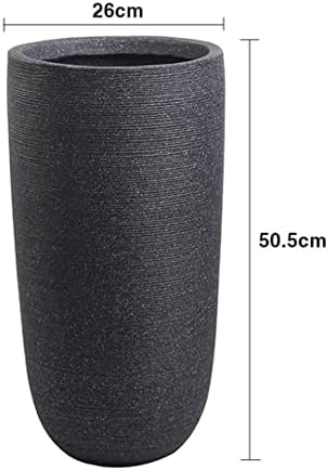 Japanese Ceramic Umbrella Stand - Stylish Round Freestanding Holder for Umbrellas, Canes & Walking Sticks, Black, 26x50.5 cm - Chic Home Decor & Stora Solut