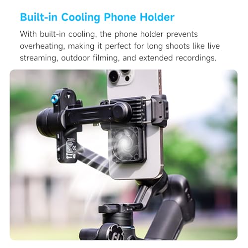[KIT] FeiyuTech SCORP MINI-3 AI Face Track Camera Stabilizer All in One Gimbal,-Native Vertical Shooting,for Sony/Canon/Panasonic/Nikon/Fujifilm/DJI/Gopro/iPhone... Bluetooth/Cable Control,4.41 lbs - Thumbnail 5