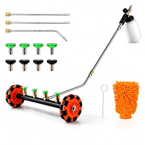 16" Water Broom Pressure Washer with Foam Cannon, 4000 PSI