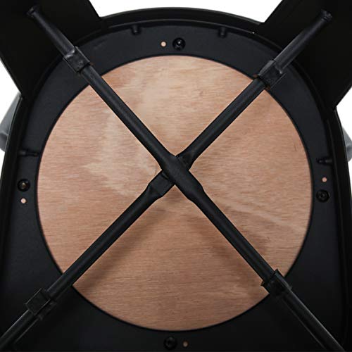 Haobo Home 30" High Back Barstools Metal Stool With Wooden Seat [Set Of 4] Counter Height Bar Stools, Matte Black #TOP7