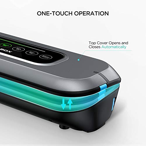 Vacuum Sealer Machine, ABOX V66 Fulll Automatic Vacuum Air Sealing System for Food Saver, with Built-in Cutter and 10 Bags