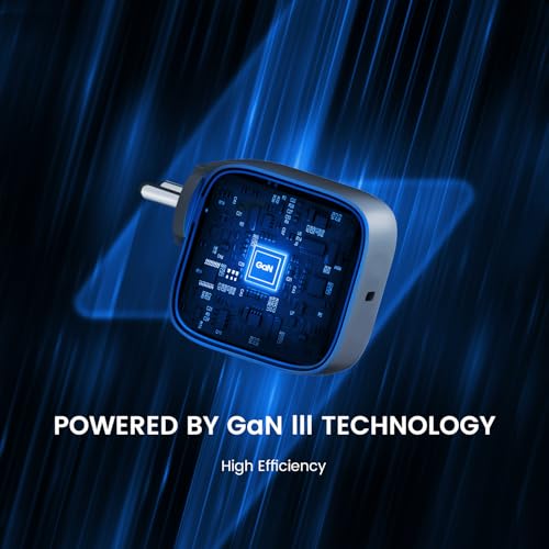 Image of DeperAI 65W Type C Adapter[MFi-Certified], PD3.0 GaN III Type C Charger, Compatible with Laptop, Tablet, iPhone 16 Pro /15, Samsung Galaxy S23 Ultra /S22 and More Type C Devices, Supports UFCS(Blue)