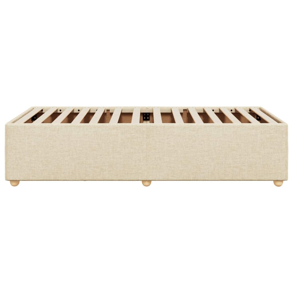 vidaXL Giroletto Senza Materasso Crema 100x200 cm in Tessuto