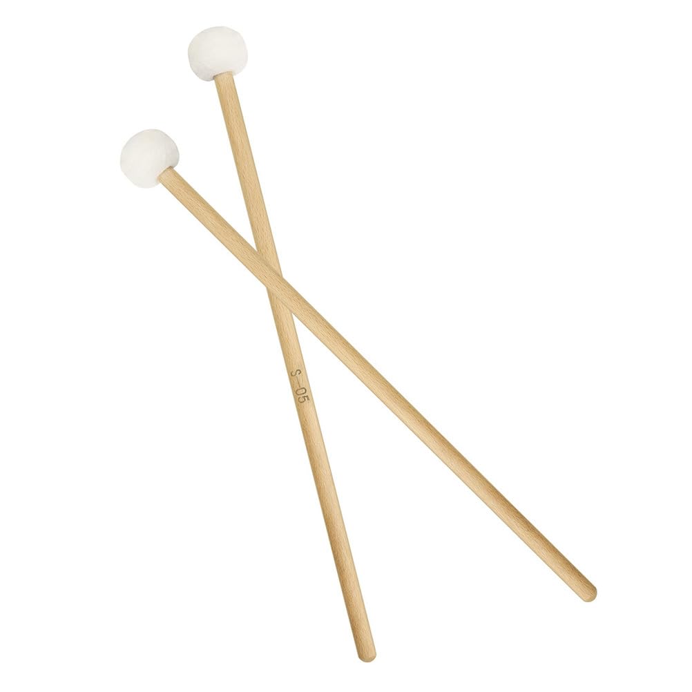 Mazzette per Timpani con Testa in Feltro, in Legno massello, Coppia da 38,5 cm