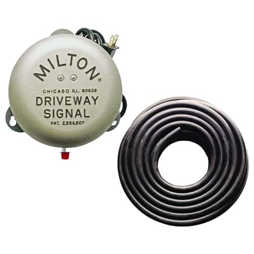 Milton’s Bells Driveway Bell Kit with 25' Signal Hose with Durable Bell Ringer Tubing for Drive-thru, Residential, or Industrial Driveway Alarms