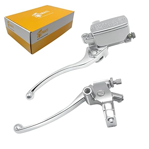 M MATI Brake Master Cylinder Clutch Lever 1“ 25mm Compatible with Honda VT600 VT750 VT1100 VT1300 VTX1300 VF750, Left & Right Motorcycle Brake Lever - Chrome