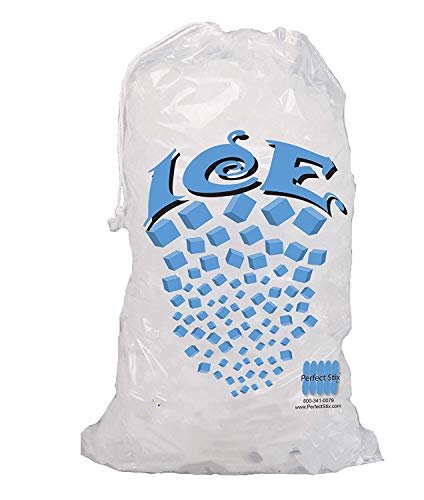 Perfect Stix Icebag10DS-50 Ice Bag with Draw String Enclosure, 10 Lbs (50/Pk) (Pack of 50)