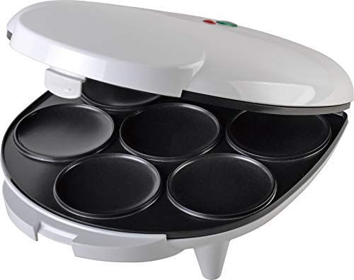 Erreke – Tostiarepas Eléctrico para 6 Arepas, Antiadherente Sin Aceite, Listas en 12 Minutos, Color Blanco.