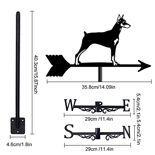 Girouette indicateur de direction extérieur motif chien - 6