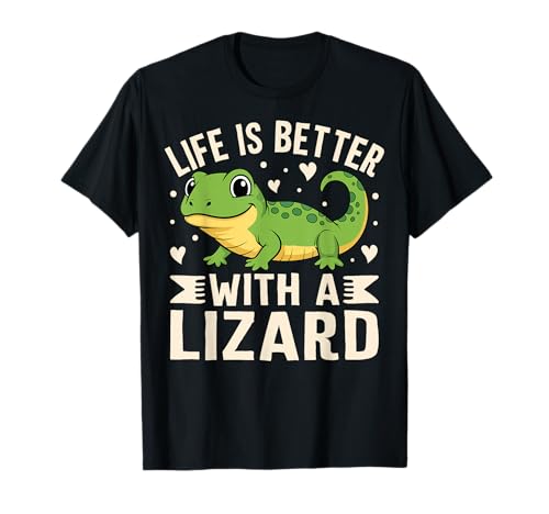 La Vie est Meilleure avec Un lézard drôle et Mignon Amateur de lézards T-Shirt
