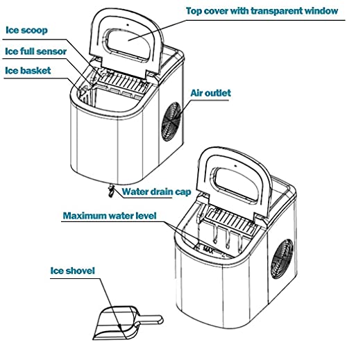 Máquina automática portátil para hacer cubos de hielo miniatura 7