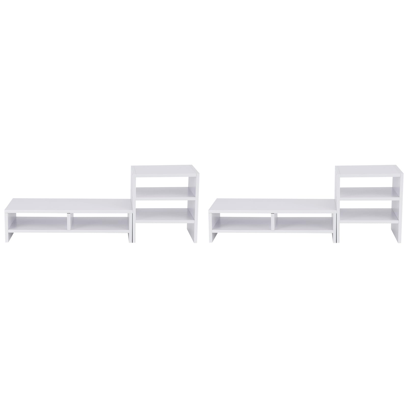 2 Pezzi Organizzatori e Accessori da Scrivania, Supporto per Monitor Computer a 3 Strati Supporto per Monitor Ergonomico per Scrivania Organizzatore Accessori per Ufficio Spazio di lavoro