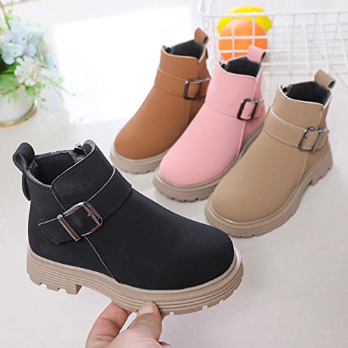 Little Boys Cartoon Shoes Girls Scrub Boots Shoes Waterproof Leather Short Boots Non Slip Breathable Nude Boots2