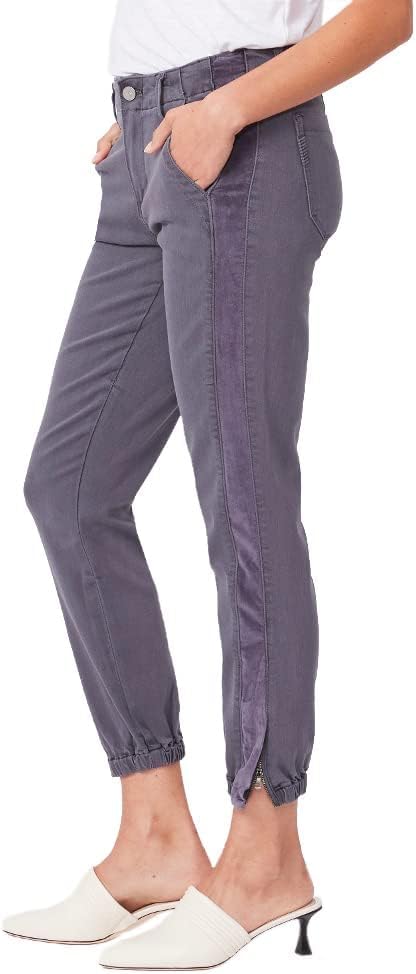 Paige Womens MAYSLIE Transcend Weekender Jogger W/Velvet Side Stripe,Vintage Pearl Grey,30 - Image 4